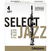 Трости для сопрано саксофона Rico Select Jazz filed №4S (10 шт)