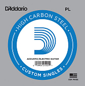 Струна для акустической гитары D'Addario Plain Steel PL013