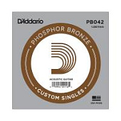 Струна для акустической гитары D'Addario Phosphor Bronze PB042