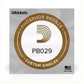 Струна для акустической гитары D'Addario Phosphor Bronze PB029