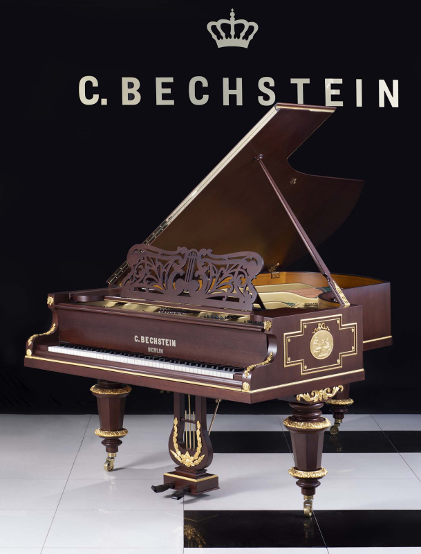 Рояль C. Bechstein мод. 220 1882 г. (BU) макоре, сатинированный с позолотой