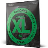 Струны для бас-гитары D'Addario Chromes ECB80 Light (4 шт)