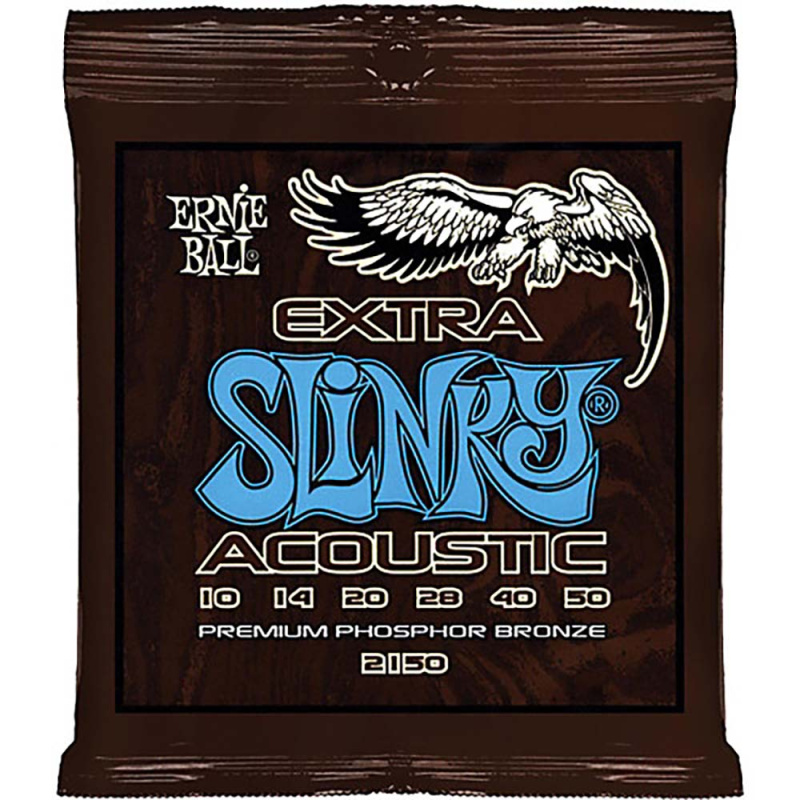 Струны для акустической гитары Ernie Ball Slinky Extra 2150 Extra Light (6 шт)